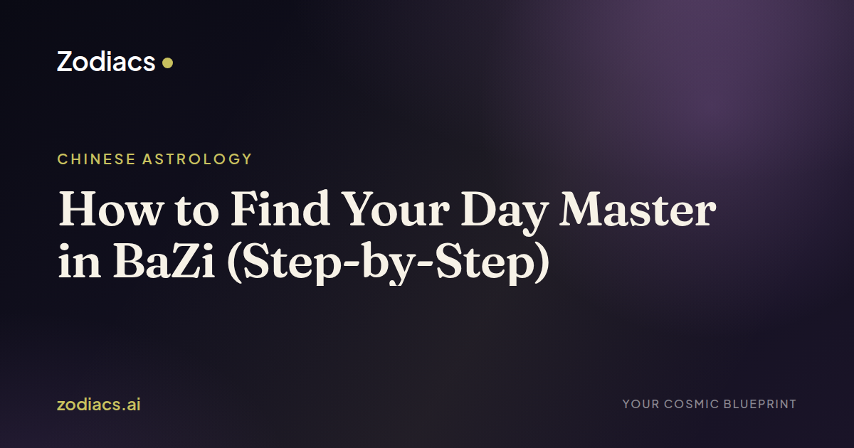 How to Find Your Day Master in BaZi (Step-by-Step)