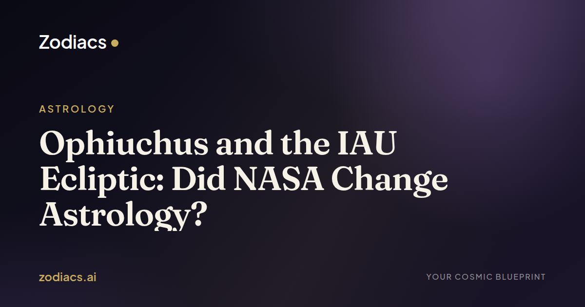 Ophiuchus and the IAU Ecliptic: Did NASA Change Astrology?